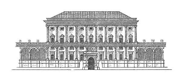 istock Palazzo Doria Tursi, Genoa, Italy | Antique Architectural Illustrations 175486045