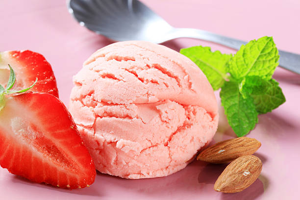 istock Scoop of strawberry icecream 175486159