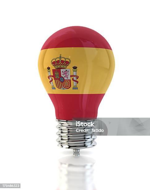 Photo libre de droit de Espagne Ampoule Électrique banque d'images et plus d'images libres de droit de Ampoule électrique - Ampoule électrique, Drapeau espagnol, Autorité