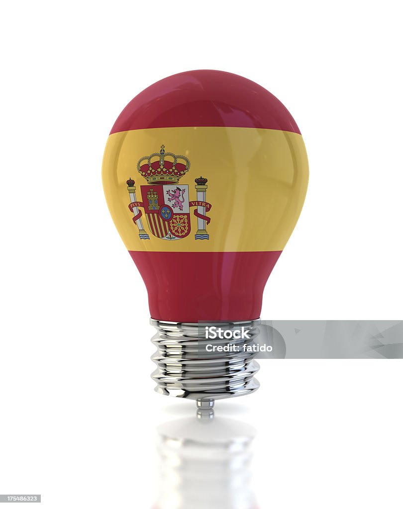 Испания Лампа накаливания - Стоковые фото Испанский флаг роялти-фри