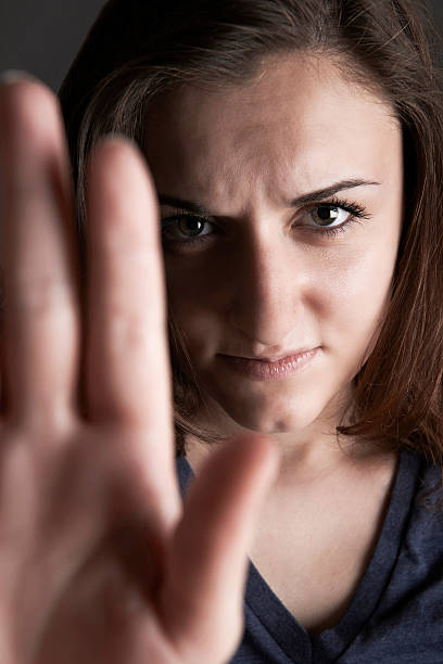 istock Frightened Teenage Girl Making Stop Gesture 175486457