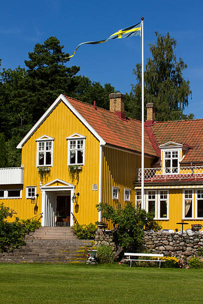 istock Traditional wooden house in Sweden 175486871