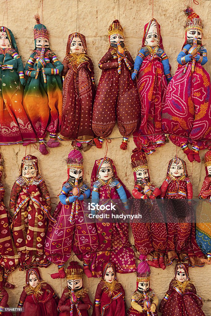 Colorato indiano peluche per la vendita - Foto stock royalty-free di Marionetta