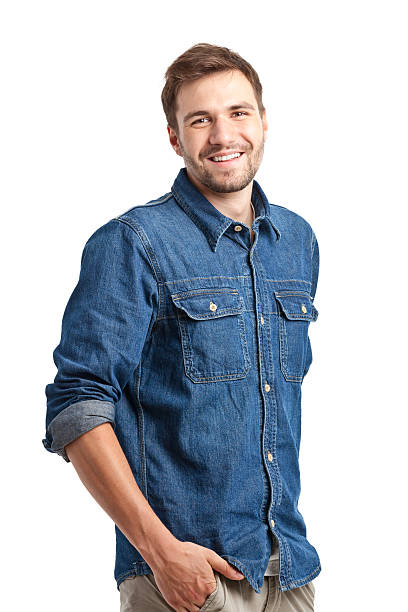 istock young handsome man in jeans shirt 175487903