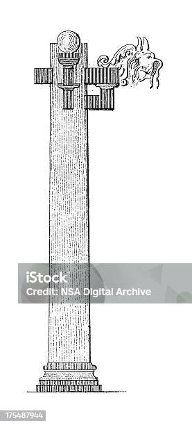 Chinese Column Vector Chinese Column Antique Architectural Illustrations Stock Illustration ...
