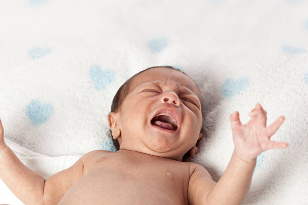 istock Screaming Young Baby On Blanket 175488508