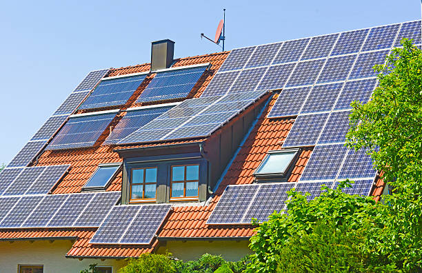 istock solar panels on roof - Own solar system 175488566