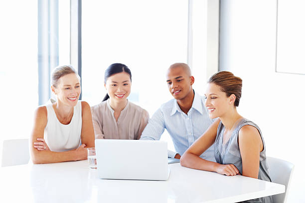 istock Business Team With Laptop At Conference Table 175488789