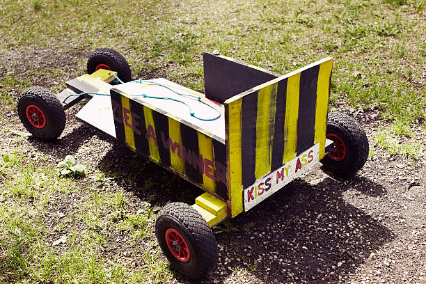 Soapbox car with painting on