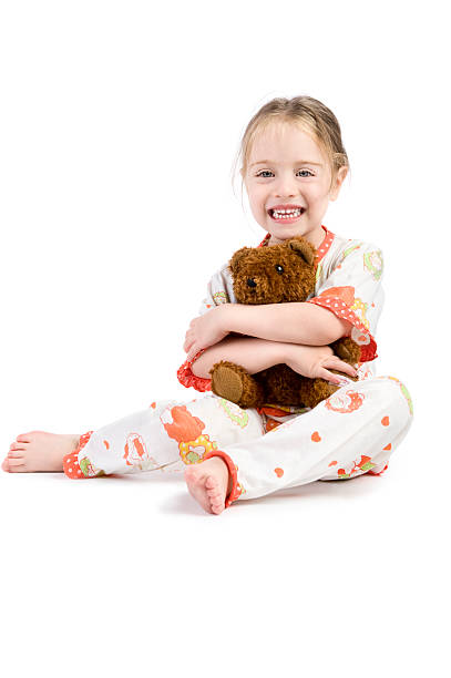 istock Little Girl Hugging Her Teddy Bear.Color Image 175489187
