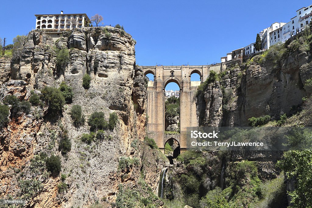 Puente Nuevo, Ronda, Espanha - Foto de stock de Rota das Aldeias Brancas royalty-free