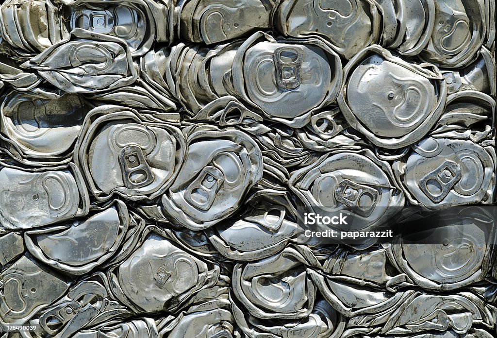 Komprimierte aluminium-Dosen - Lizenzfrei Blechdose Stock-Foto