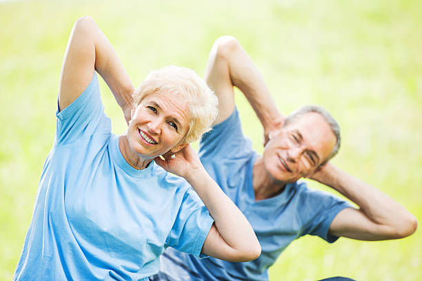 istock Beautiful mature couple exercising. 175490404