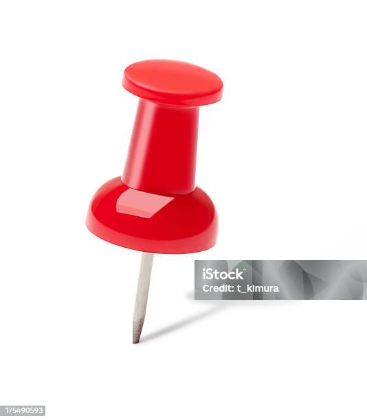 Red Pin Stock Photo - Download Image Now - Thumbtack, Red, Business ...