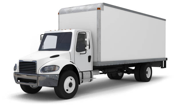 Delivery truck stock photo