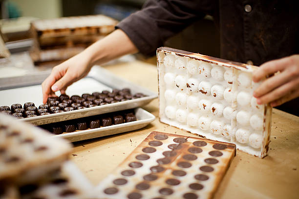 Chocolate Production stock photo
