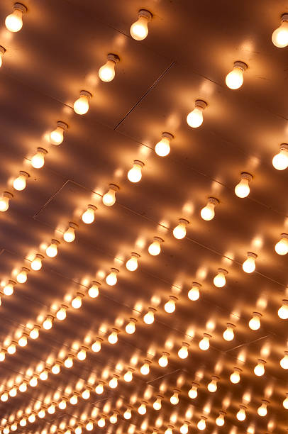 marquise luzes de teatro - chicago at night - fotografias e filmes do acervo