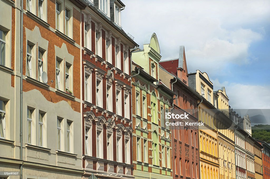 Reihe von Häusern in Wilhelminian Stil - Lizenzfrei Alt Stock-Foto