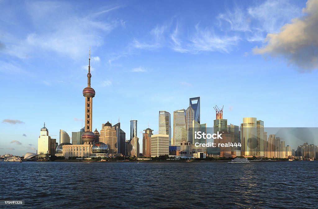 Shanghai Pudong beauty China Shanghai Architectural Feature Stock Photo
