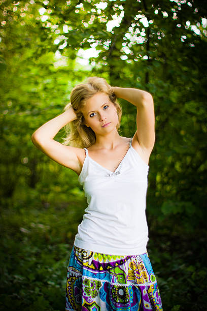 istock Young woman in forest 175491597