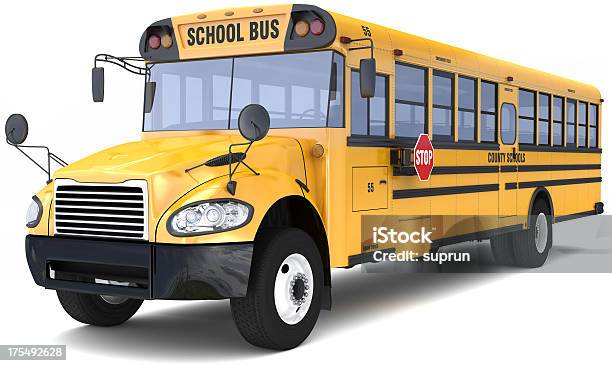 School Bus Stockfoto und mehr Bilder von Schulbus - Schulbus, Weißer Hintergrund, Freisteller – Neutraler Hintergrund