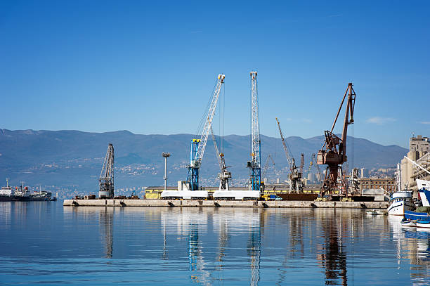 Port View on the shipyard.You can find more port images in this lightbox: level luffing crane stock pictures, royalty-free photos & images