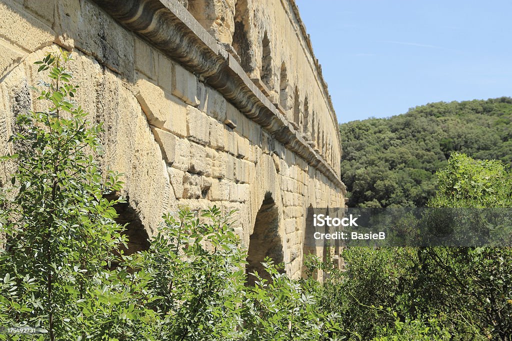 Aqueduct Pont du Gard, Frankreich - Lizenzfrei Alt Stock-Foto