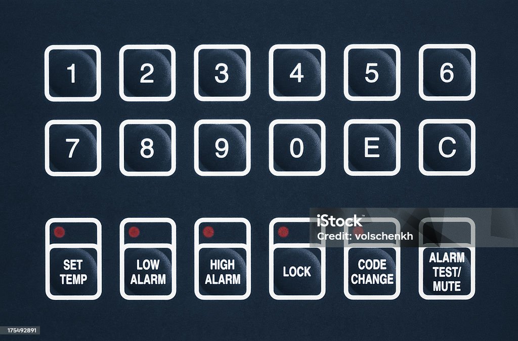 Alarm System der Tastatur - Lizenzfrei Alarm Stock-Foto