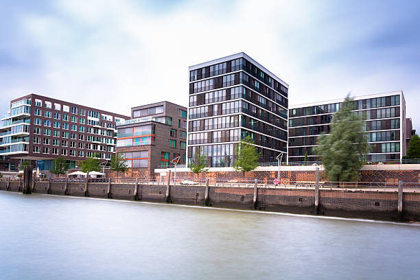 moderna sala de estar en el hafencity hamburgo - stadtcentrum fotografías e imágenes de stock