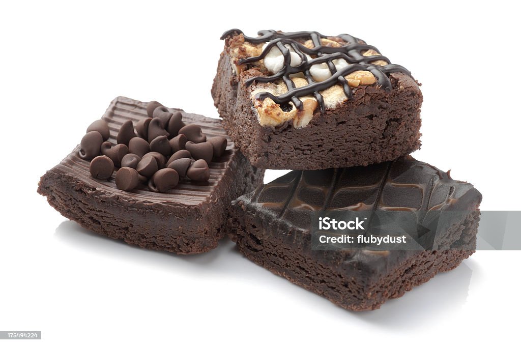 Fatias de brownies - Royalty-free Bolo Seco de Chocolate Foto de stock