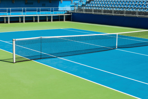 Tennis Hard Court Stock Photo - Download Image Now - Tennis, Sports Court, Backgrounds - iStock