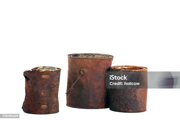 Three Rusty Old Cans Stock Photo - Download Image Now - Can, Concepts, Concepts & Topics