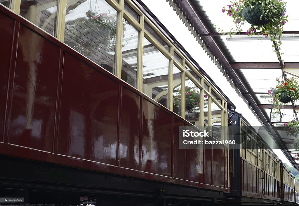 Porthmadog railway station Carriages at Porthmadog railway station. Click on: Ffestiniog Railway Stock Photo