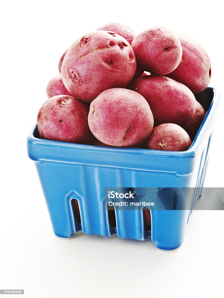 Vermelho potatoes. azul na embalagem exterior. - Royalty-free Acompanhamento Foto de stock