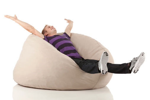 Man relaxing on bean baghttp://www.twodozendesign.info/i/1.png