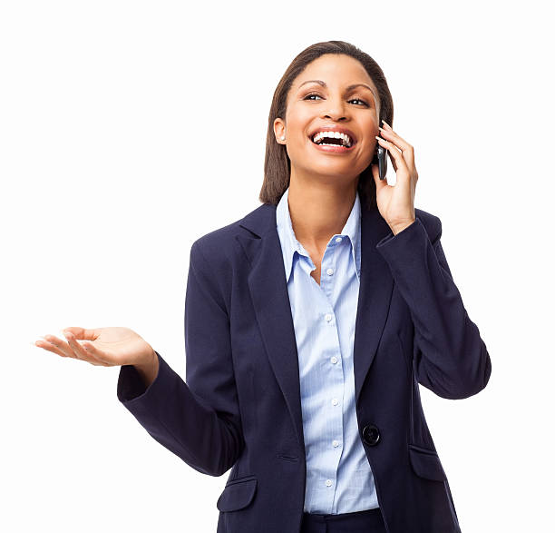 istock Cheerful Female Executive On a Phone Call - Isolated 175496719