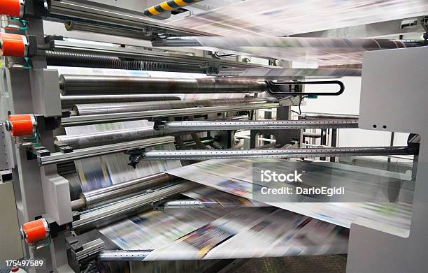 Settore Della Stampa - Fotografie stock e altre immagini di Stampa offset - Stampa offset, Industria tipografica, Pressa da stampa