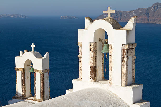 istock Santorini classical Greek church 175497745