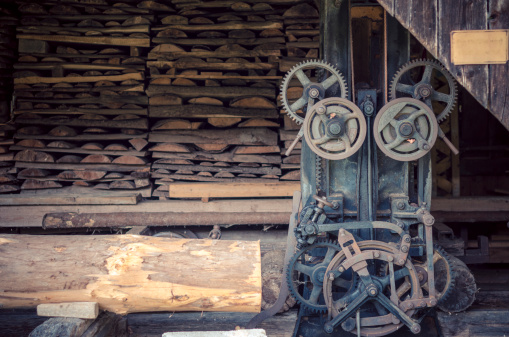 detail of an old sawmill