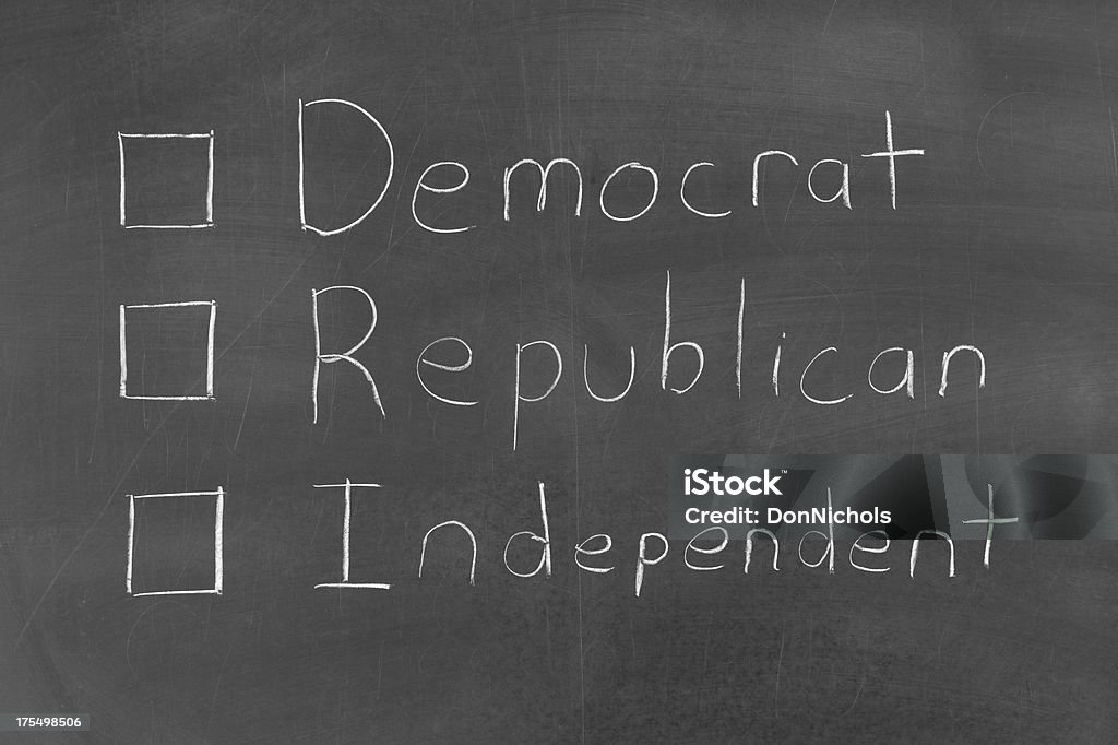 投票 Democrat 共和党または�独立した - アメリカ共和党のロイヤリティフリーストックフォト