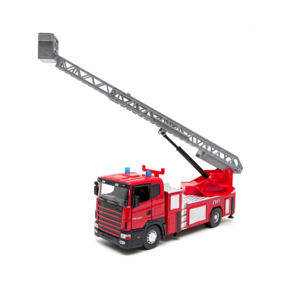 Toy Fire Engine isolated on white background.