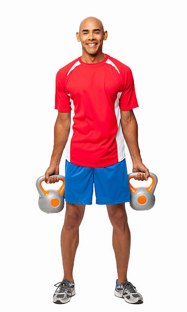 istock Athlete Holding Kettlebell Hand Weights- Isolated 175499818
