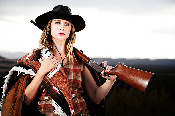 istock Young Cowgirl in Wild West 175499865