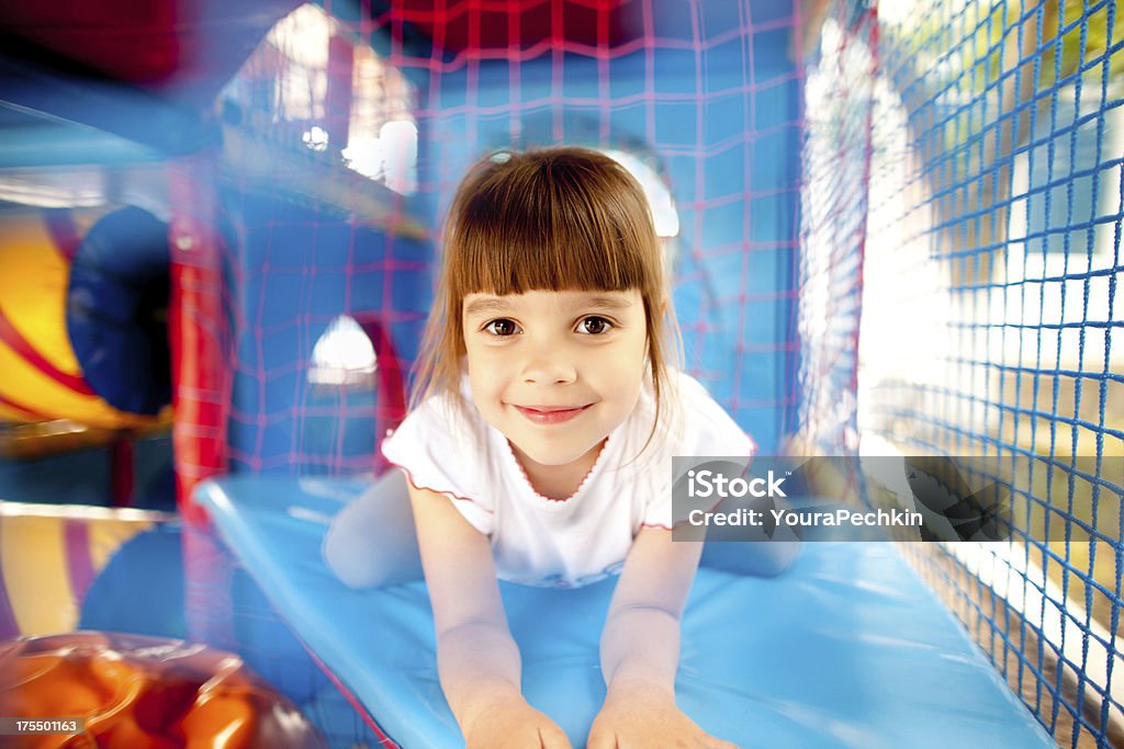 Child in the playground Little girl playing in playground 2-3 Years Stock Photo