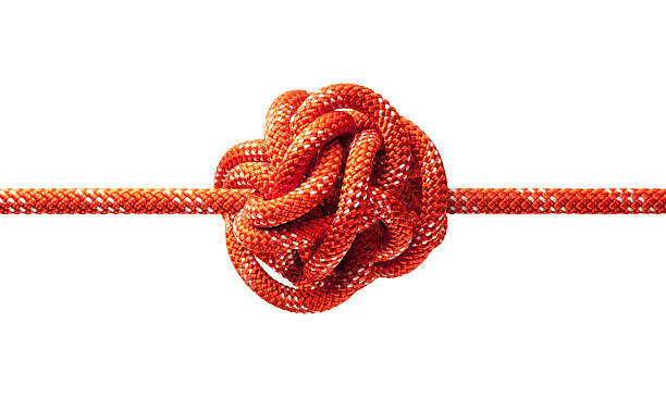 옹이진 로프 - tied knot 이미지 뉴스 사진 이미지