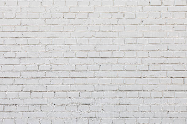 ホワイトのレンガの壁 - レンガ ストックフォトと画像