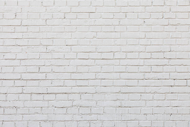 White brick wall stock photo