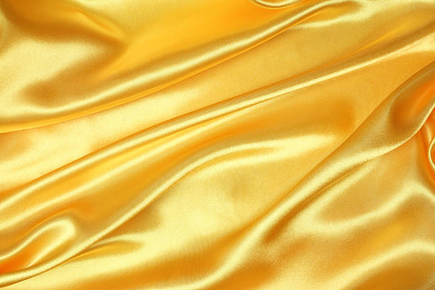 Golden Silk Texture Stock Photo - Download Image Now - Gold - Metal, Gold  Colored, Textile - iStock