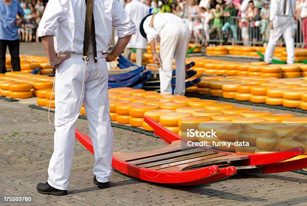 Cheese Carriers In Alkmaar Stock Photo - Download Image Now - Gouda Cheese, Cheese, Alkmaar