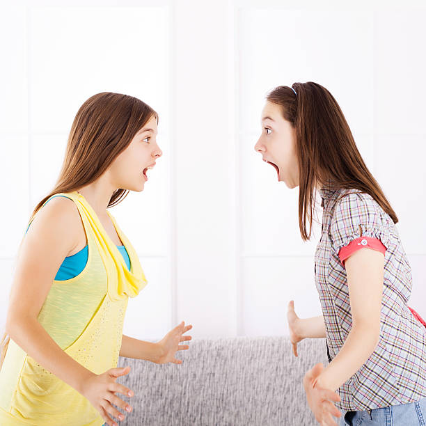istock Two friends fighting in living room. 175503874